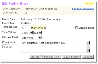 Track your BBT and daily fertility signs for free at MyMonthlyCycles.com